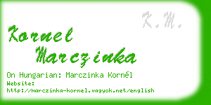 kornel marczinka business card